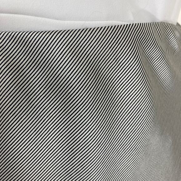 Pinstripe satin slip skirt, Must Have women's large black silver gray silky midi - Picture 4 of 7